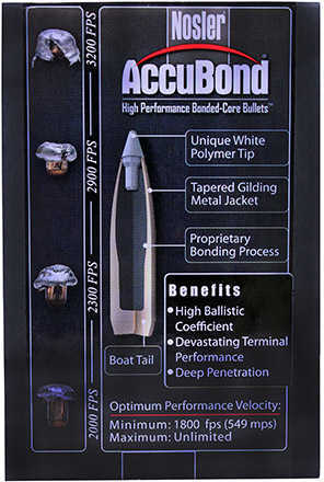 Nosler Accubond .338 Cal. 250 Grain Spitzer Md: 57287 Bullets