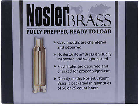 Nosler Custom Unprimed Brass For 264 Winchester 50 Per Box Md: 11234