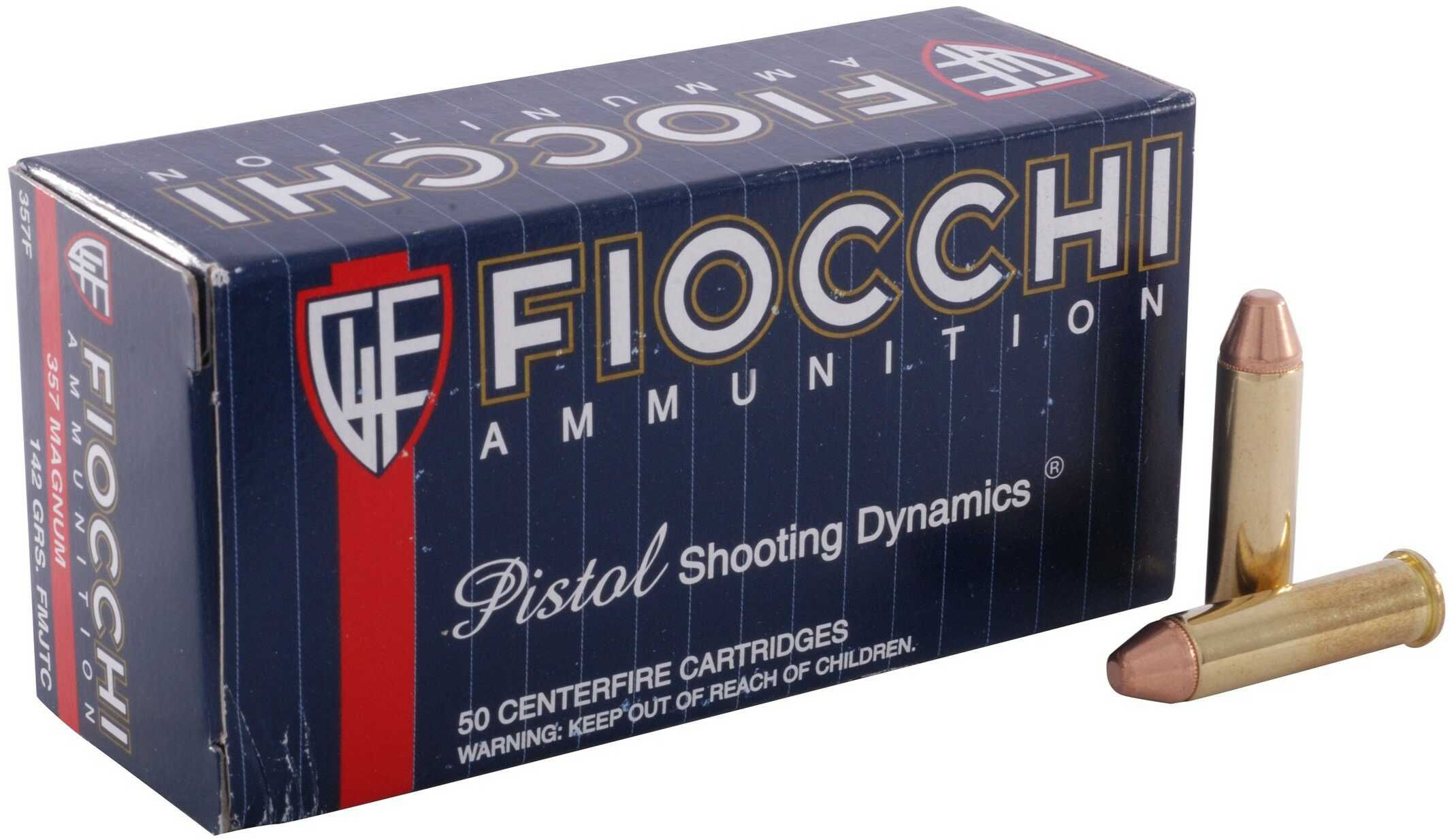 357 Mag 142 Grain Full Metal Jacket 50 Rounds Fiocchi Ammunition 357 Magnum