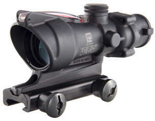 Trijicon 100219 ACOG 4x 32mm Obj 36.8 ft @ 100 yds FOV Black Matte Finish Dual Illuminated Horseshoe 223 Ballistic Red