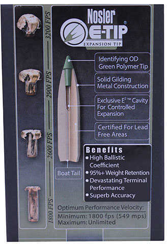 Nosler 257 Caliber 100 Grains E-Tip (Per 50) Md: 59456 Bullets