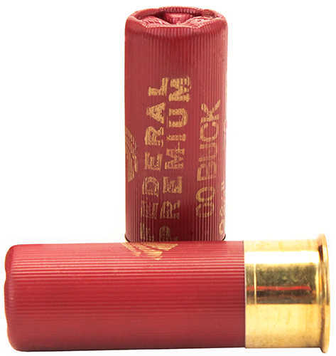 12 Gauge 2-3/4" Lead 00 Buck  9 Pellets 5 Rounds Federal Shotgun Ammunition