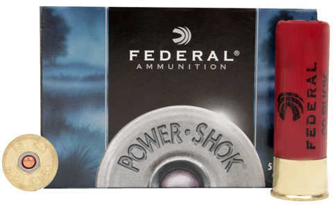 12 Gauge 3" Lead 00 Buck  15 Pellets 5 Rounds Federal Shotgun Ammunition