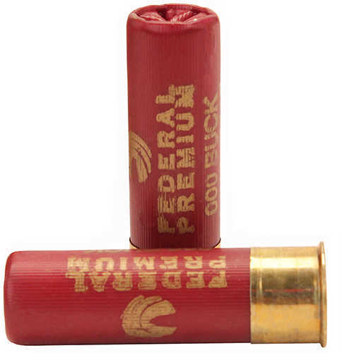 12 Gauge 3" Lead 000 Buck  10 Pellets 5 Rounds Federal Shotgun Ammunition