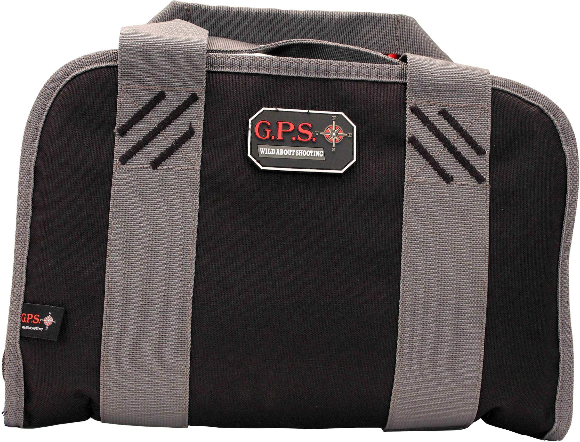 G*Outdoors 1308PC Pistol Case Double Gun Nylon 13" x 8" 2" Black