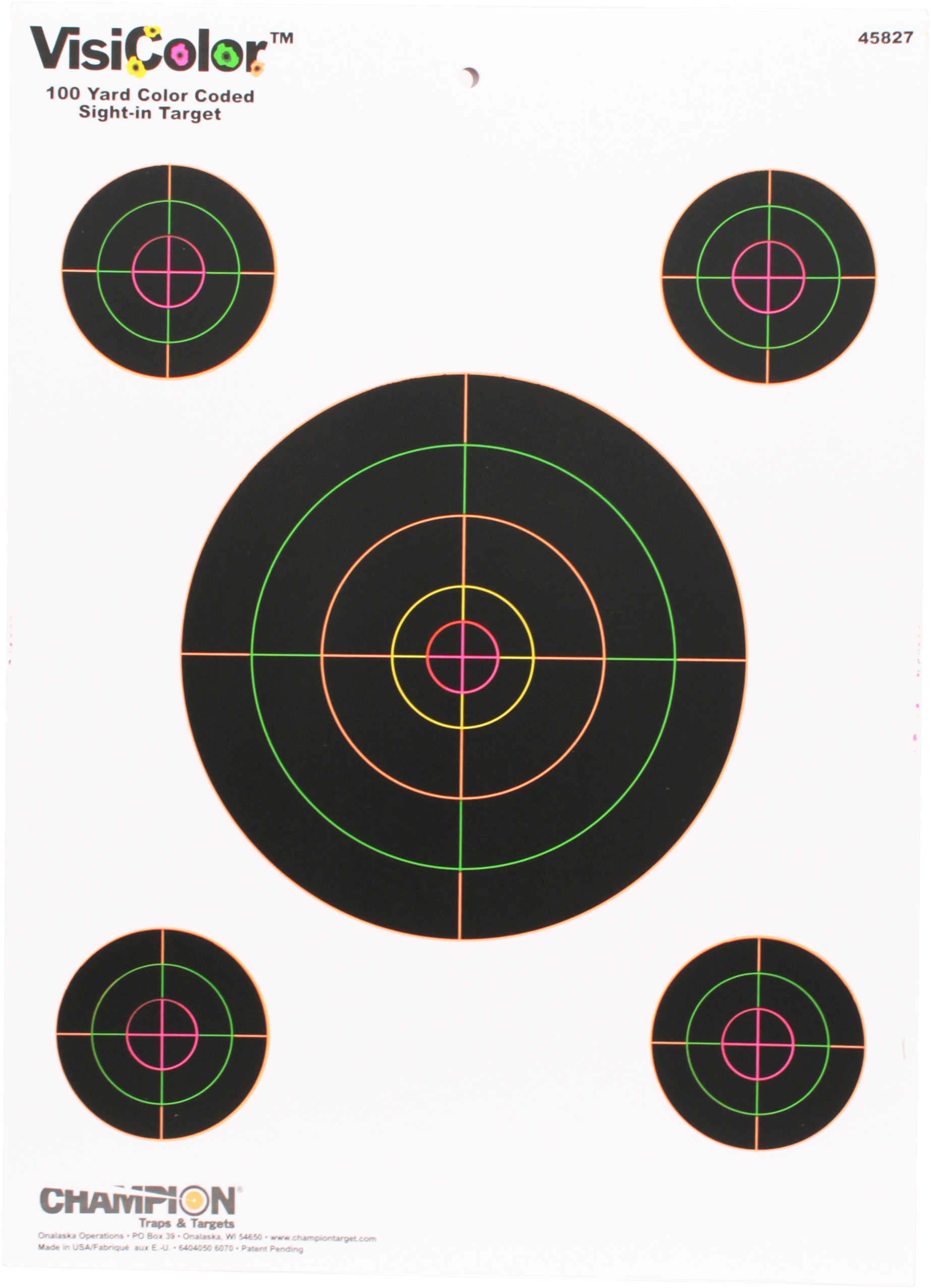 Champion Traps And Targets Visicolor Sight-In 8" Bull