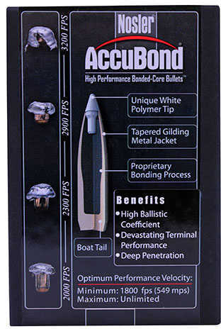 Nosler 30 Caliber 180 Grains Accubond .308 50/Bx Bullets