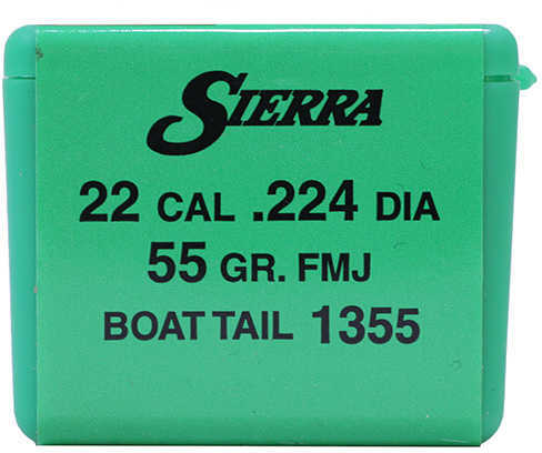 Sierra 22 Caliber 55 Grains FMJ BT .224