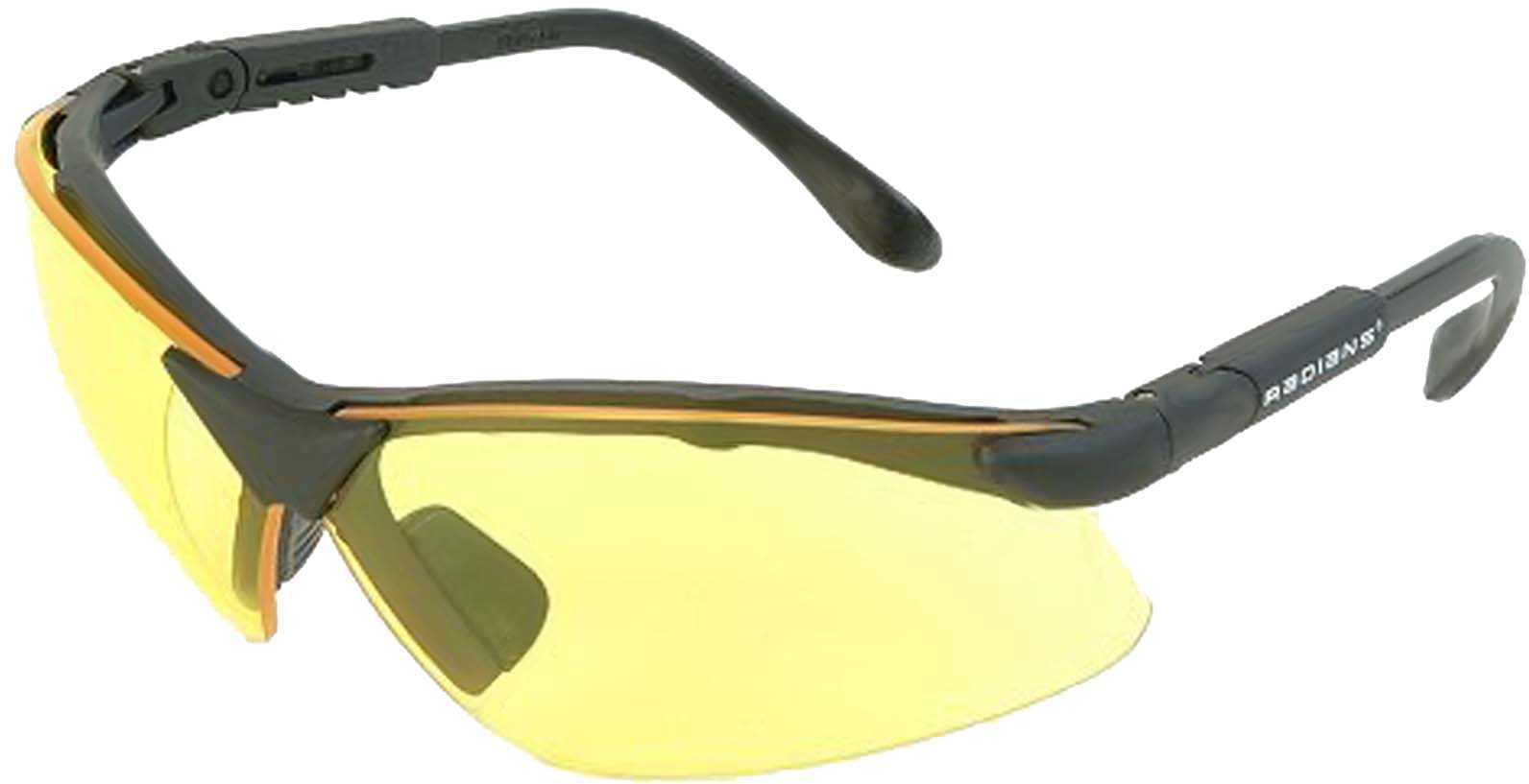 Revelation Shooting Glasses Amber Yellow Lenses Angle & Temple Length adjustments - Wraparound Coverage Side-shie