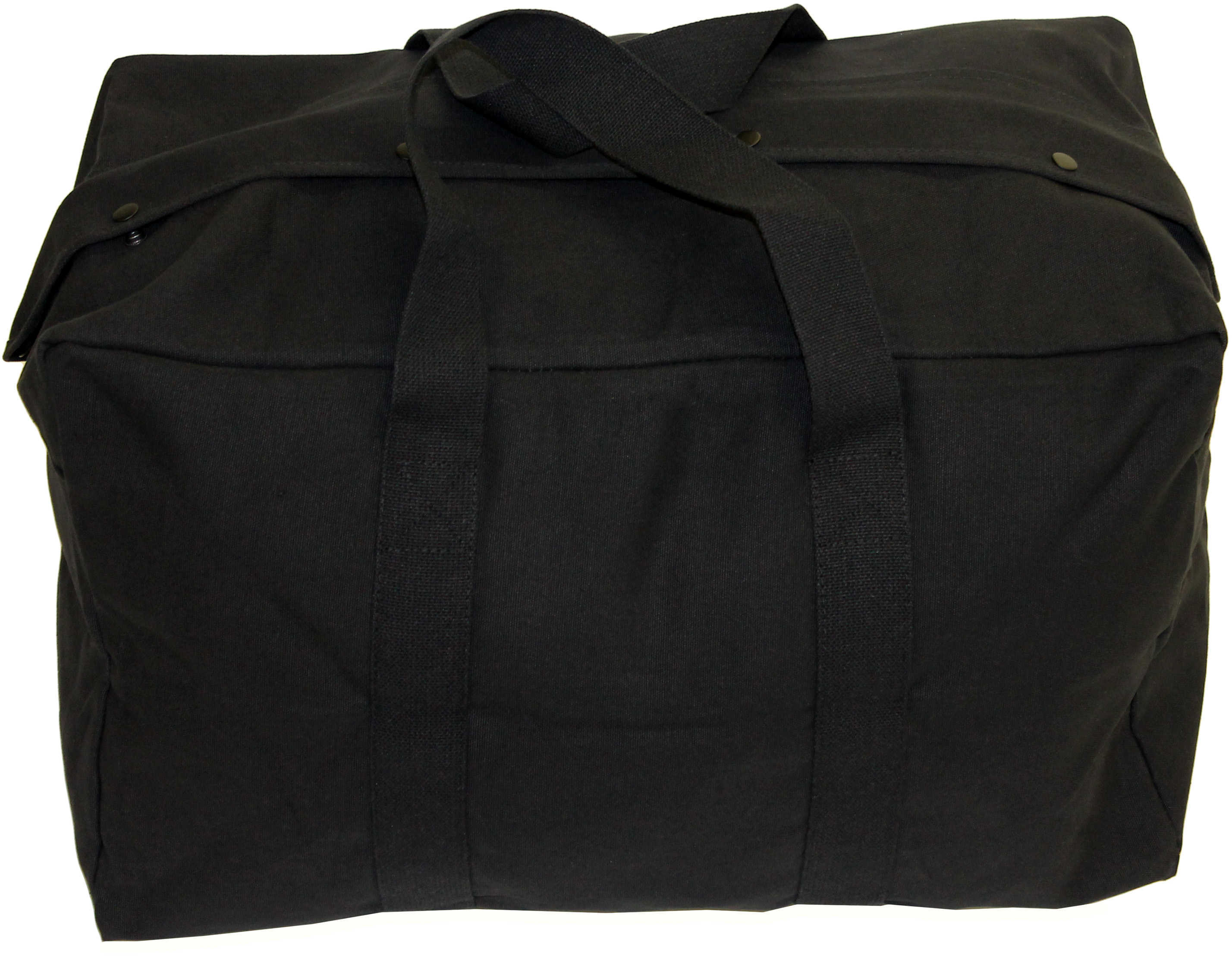 Tex Sport Canvas Parachute Bag Black - 24" X 15" 13" Heavy-Duty Full Length Zipper With Snap Flap Closure Wrap-aro