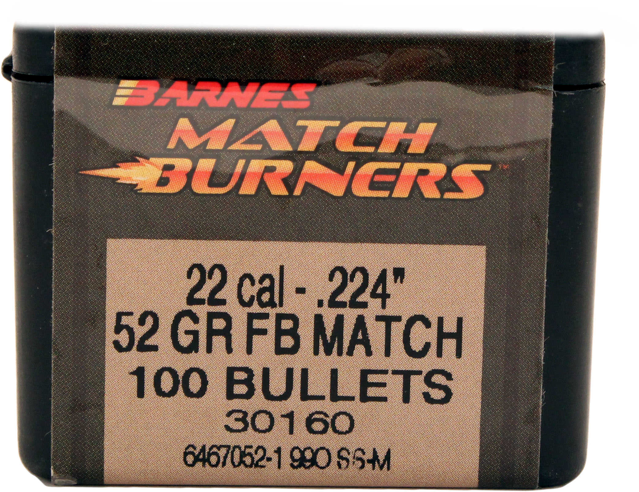 BARNES MATCH BURNER BULLETS 22 CAL 52GR Model: 30160