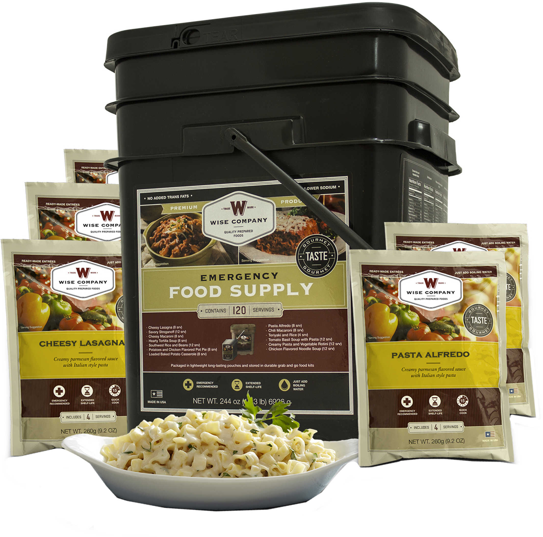 ReadyWise RW10120 Grab N Go Bucket Freeze Dried Entrees 120 Servings Per Bucket