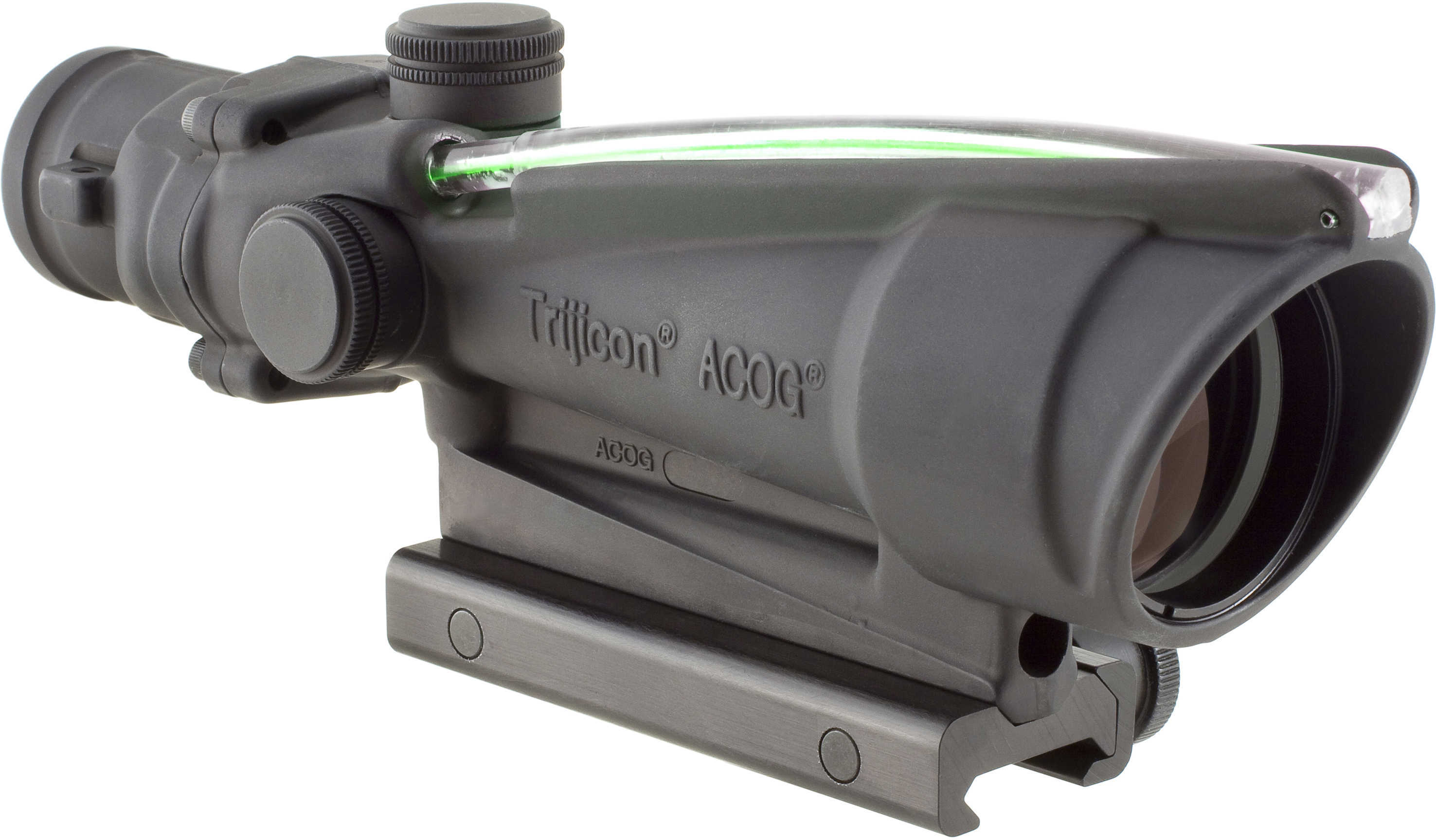 Trijicon 100144 ACOG 3.5x35 35mm Obj 28.9 ft @ yds FOV Black Matte Finish Dual Illuminated Chevron 308 BAC Gree