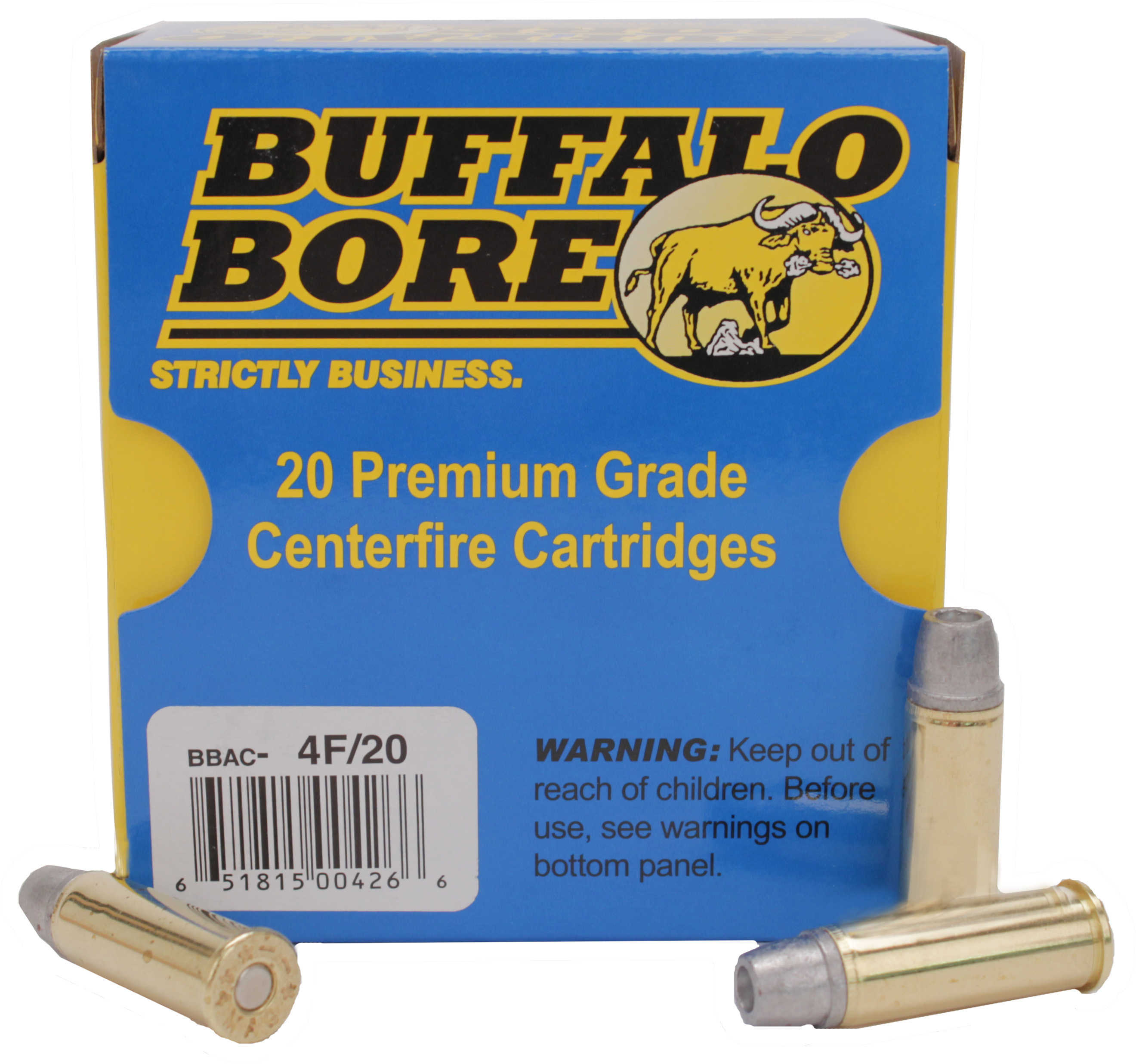 44 Rem Mag 240 Grain Lead 20 Rounds Buffalo Bore Ammunition Magnum