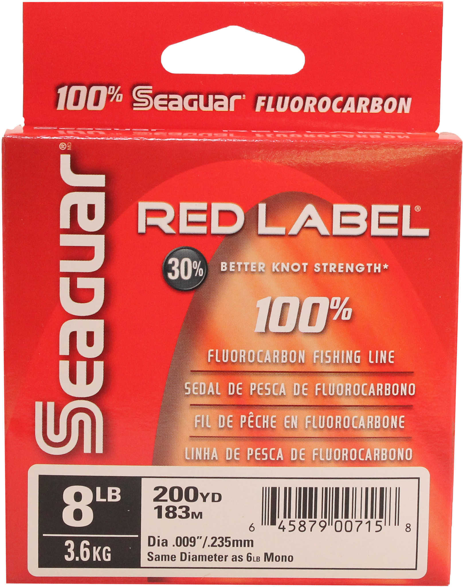 Seaguar Red Label Fluorcarbon Clear 250yds 8Lb Md#: 08Rm-250