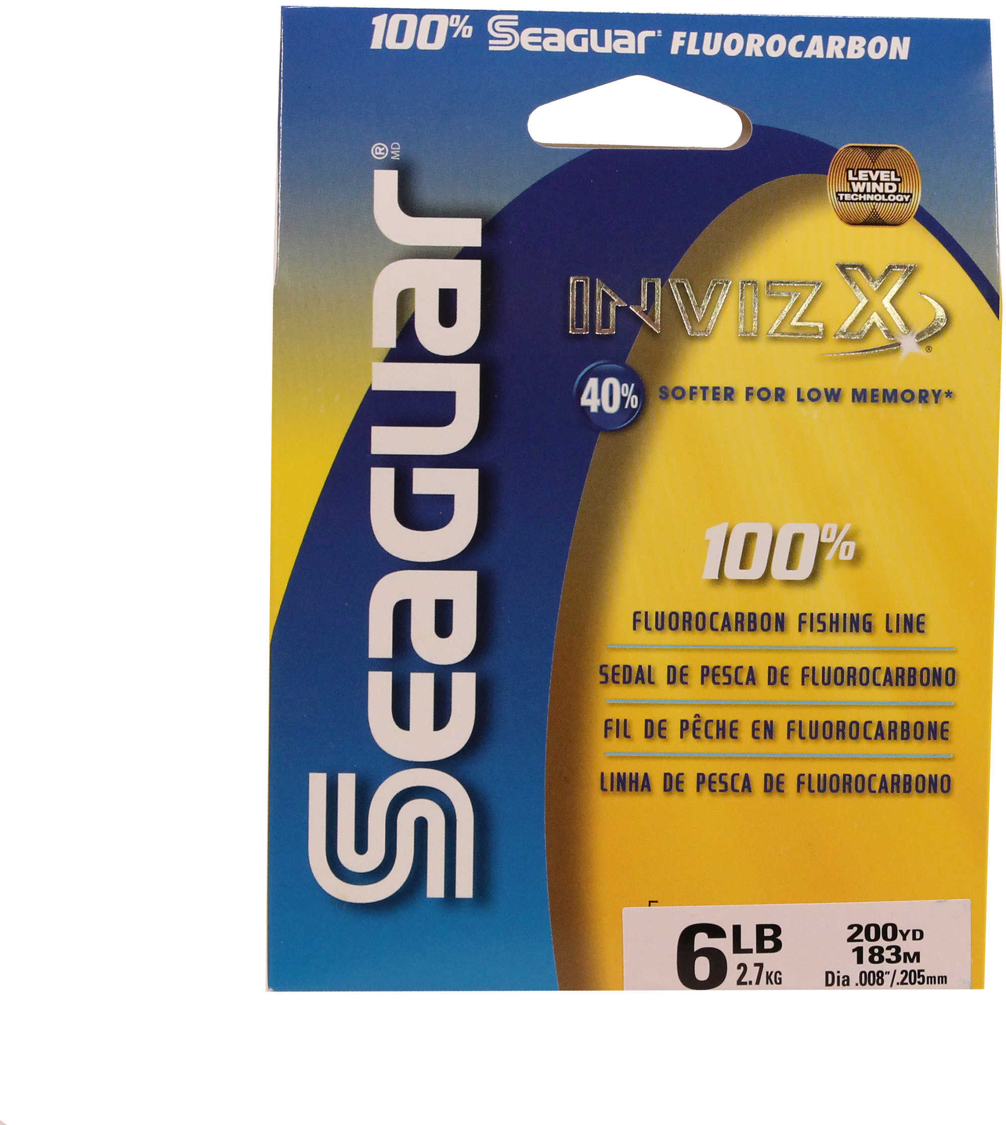 Seaguar Inviz X Fluorcarbon Clear 200yds 6Lb Md#: 06VZ-200