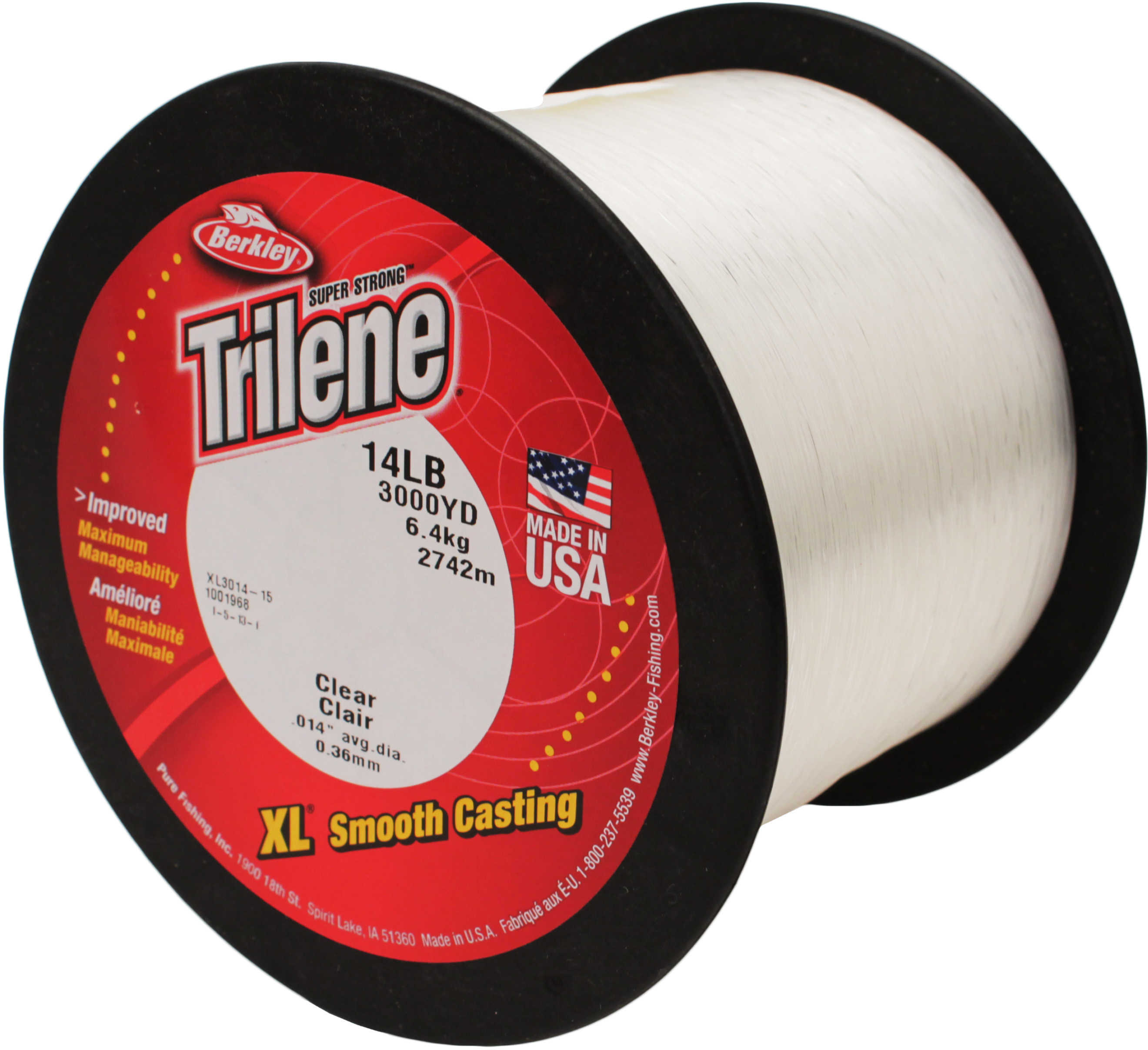 Berkley Trilene Xl Line 3000Yd 14# Clear Md#: Xl3014-15