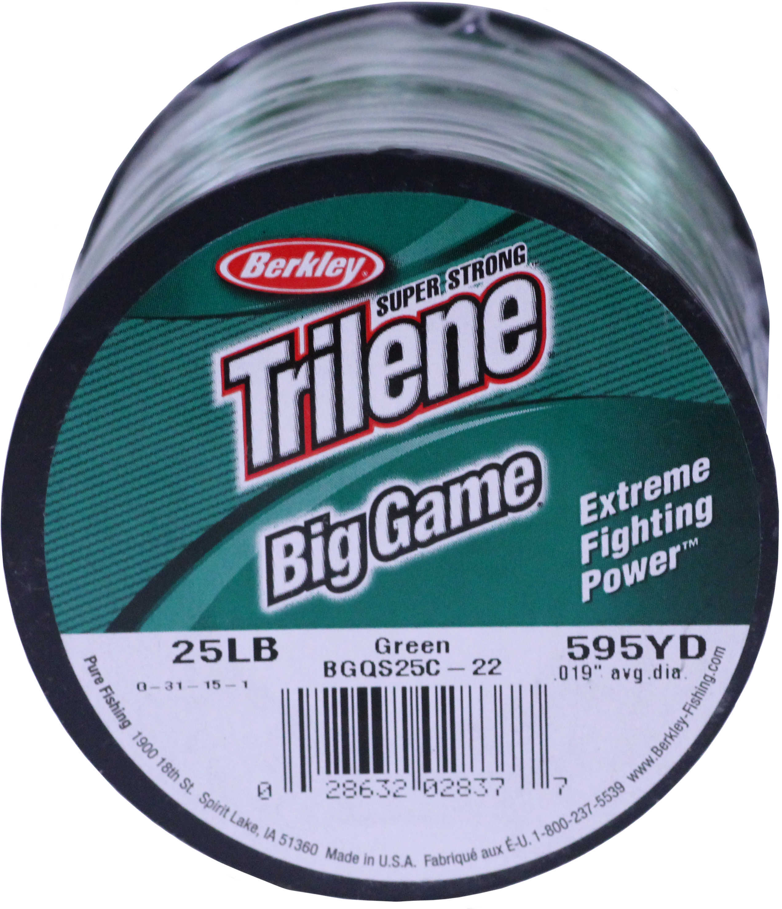 Berkley Big Game Line 595Yd 25# Green Md#: BGQS25C-22