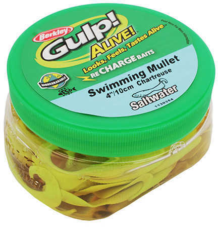 Berkley Gulp Alive Swim Mullet - Pint 4In Chartreuse Md#: GAPSM4-Ch