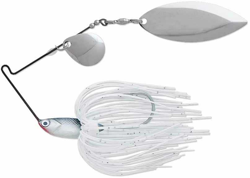 Terminator T1 Spinnerbait 3/8Oz Colorado/Willow Nickel/Nickel White Shad Md#: T38Cw01NN