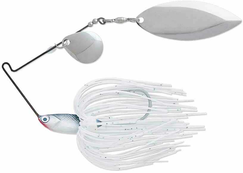 Terminator T1 Spinnerbait 3/8Oz Willow/Willow Nickel/Nickel White Shad Md#: T38WW01NN