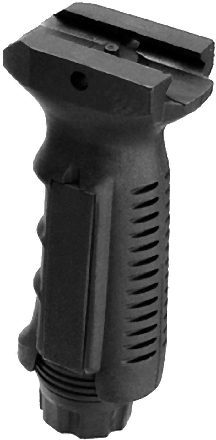 Leapers, Inc. - UTG Ergonomic Vertical Foregrip Black W/ Storage Compartment With Pressure Pad Insert Picatinny Rb-FGRP1