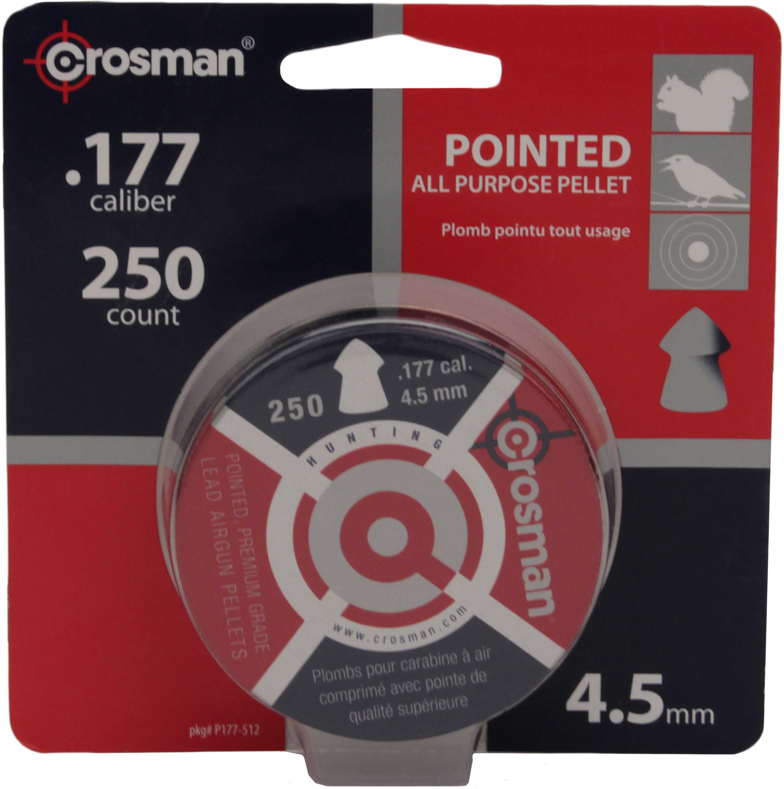 Crosman Pointed Pellets 177PEL Blister Card 250/Cd P177