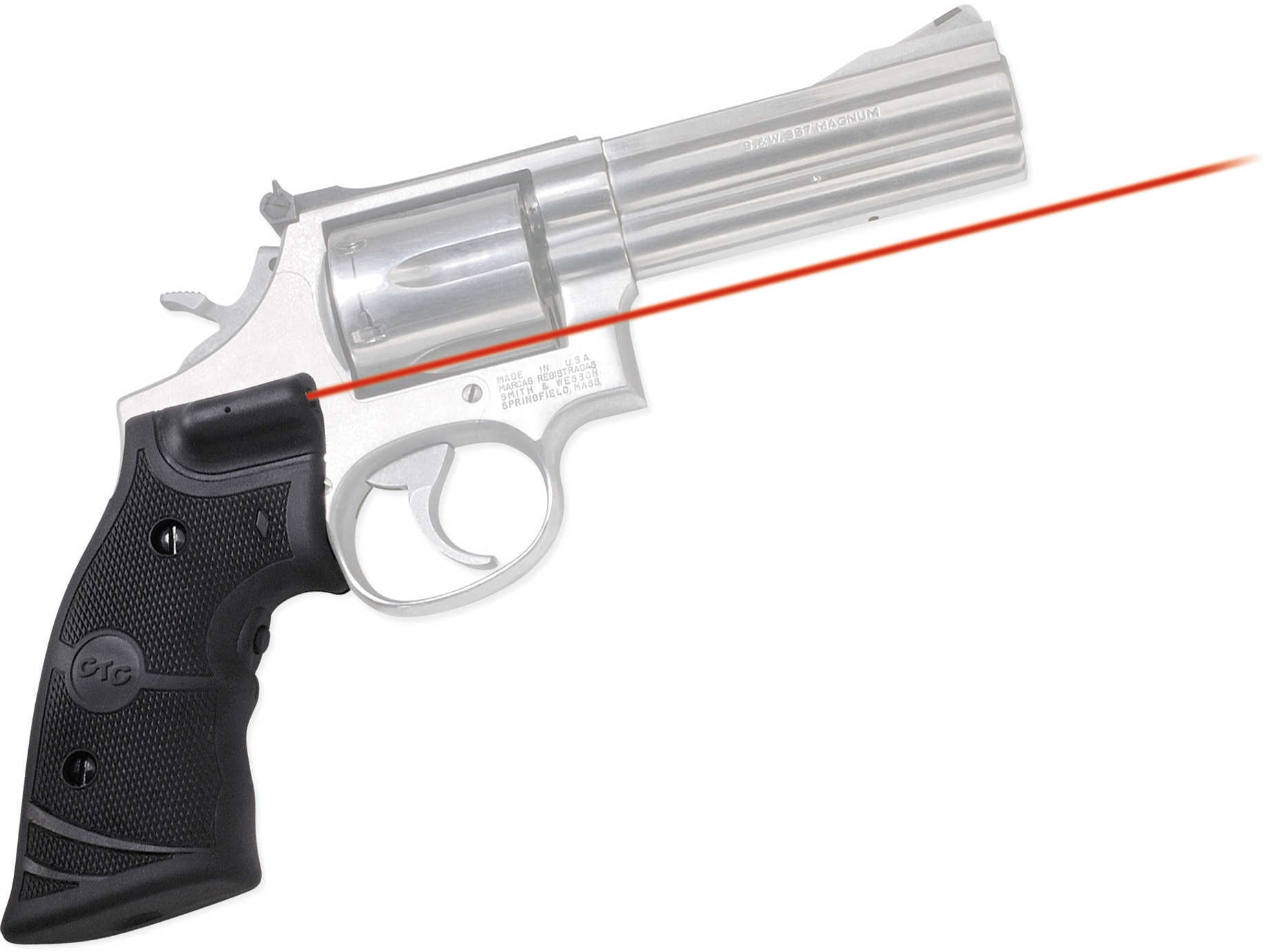 Crimson Trace Revolver Lasergrip - S&W Round-Butt N-Frame