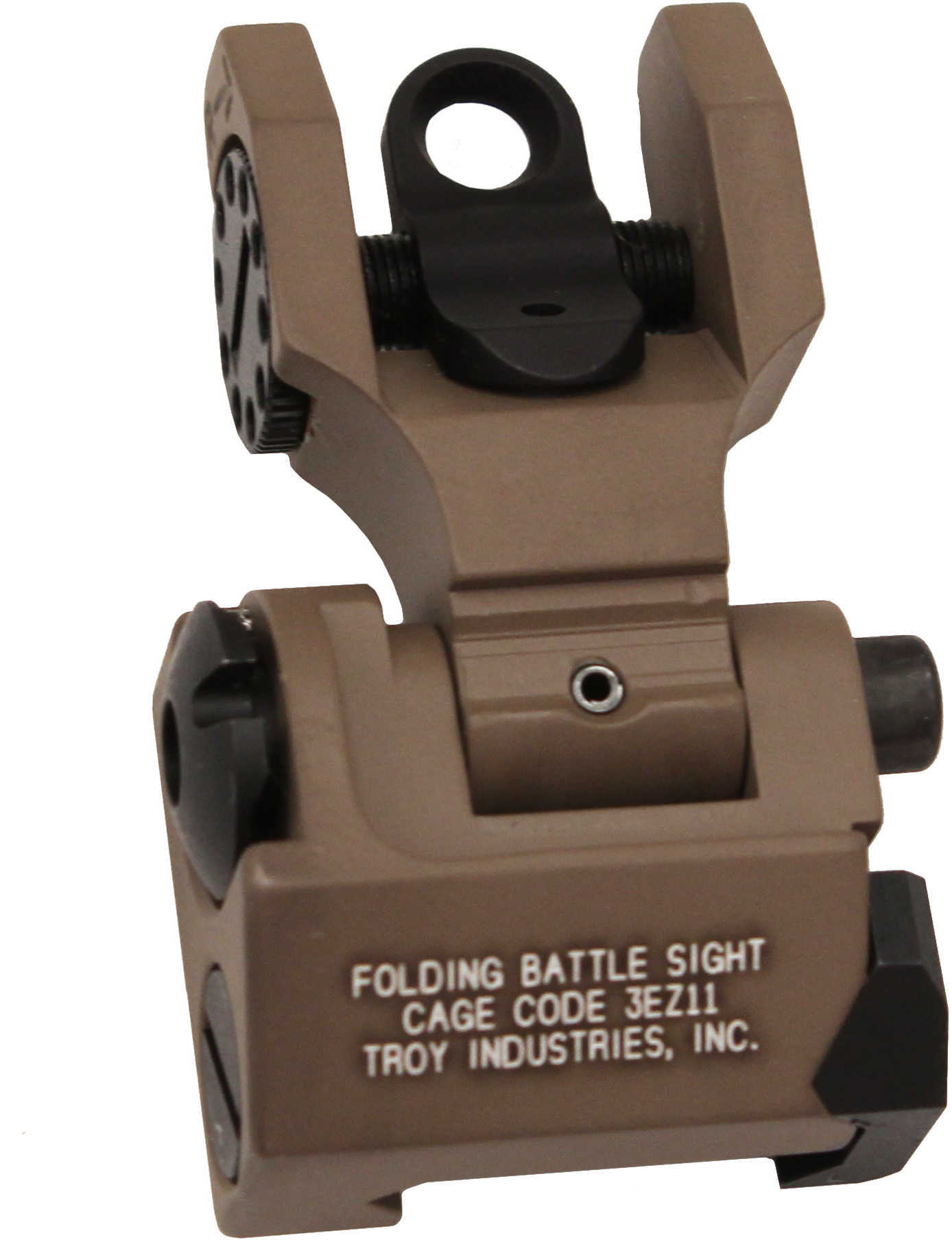 Troy Ind SSIGFBSROFT Battle Sight Rear Folding AR-15/M4/M16 FDE