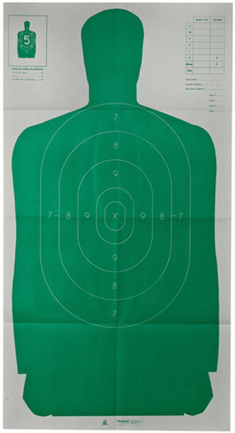 B27FSA Silhouette Green Paper Targets 24x45'' 100Pk