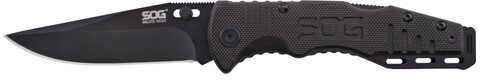 S.O.G SOG-Ff1101-C Salute Mini 3.10" Folding Clip Point Plain Black Oxide 8Cr13MoV SS Blade G10 Handle Includes