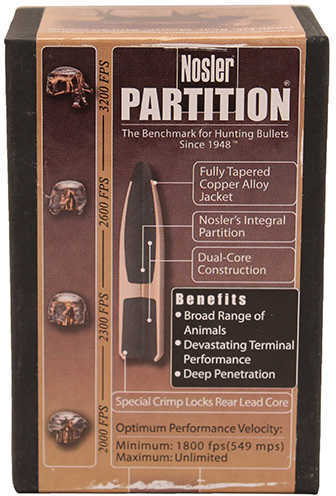 Nosler Partition Spitzer 338 Caliber 250 Grain 50/Box