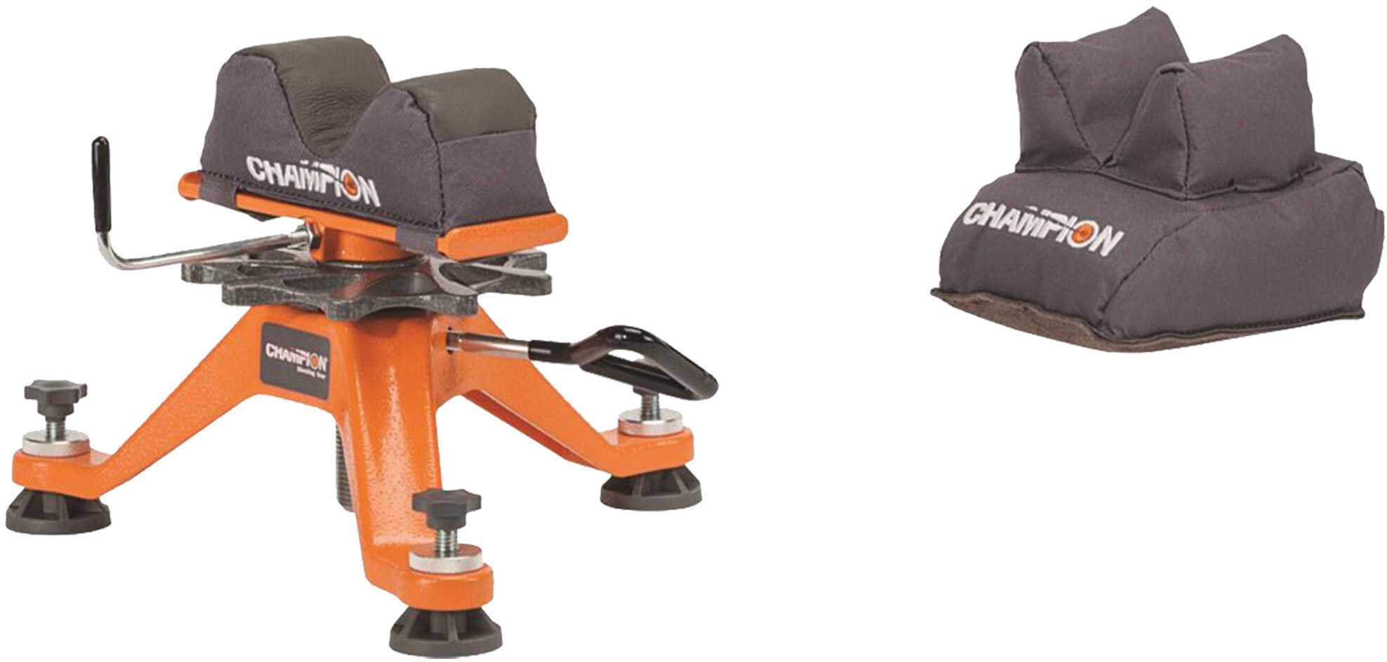 Champion Traps & Targets Tri-Stance Shooting Rest Orange Indcludes Rear Bag 40202