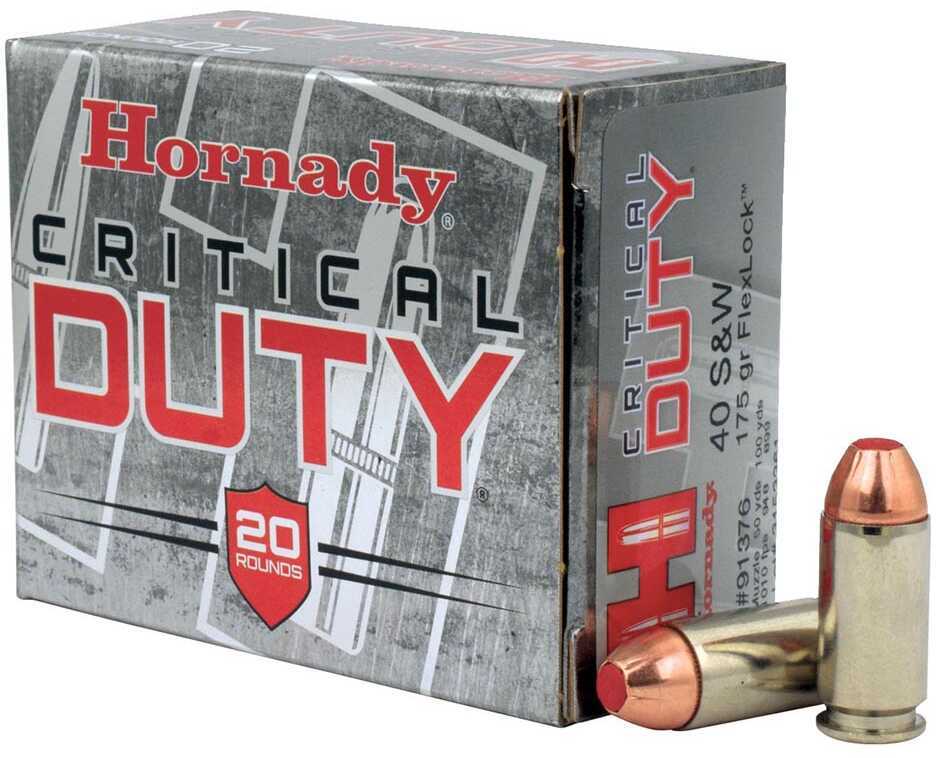 40 S&W 175 Grain Soft Point 20 Rounds Hornady Ammunition