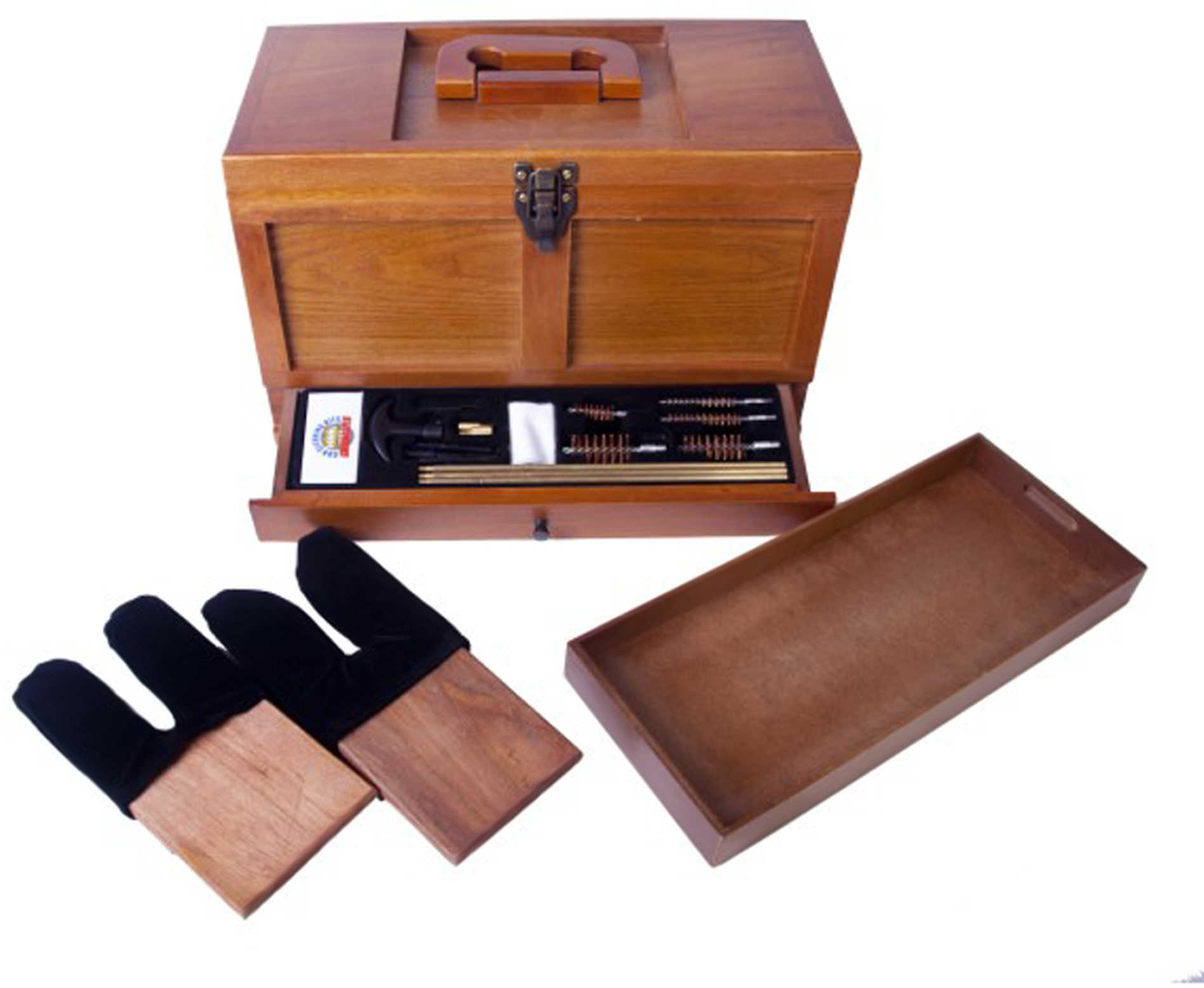 Gunmaster Wood Toolbox 17 Piece Universal Gun Cleaning Kit