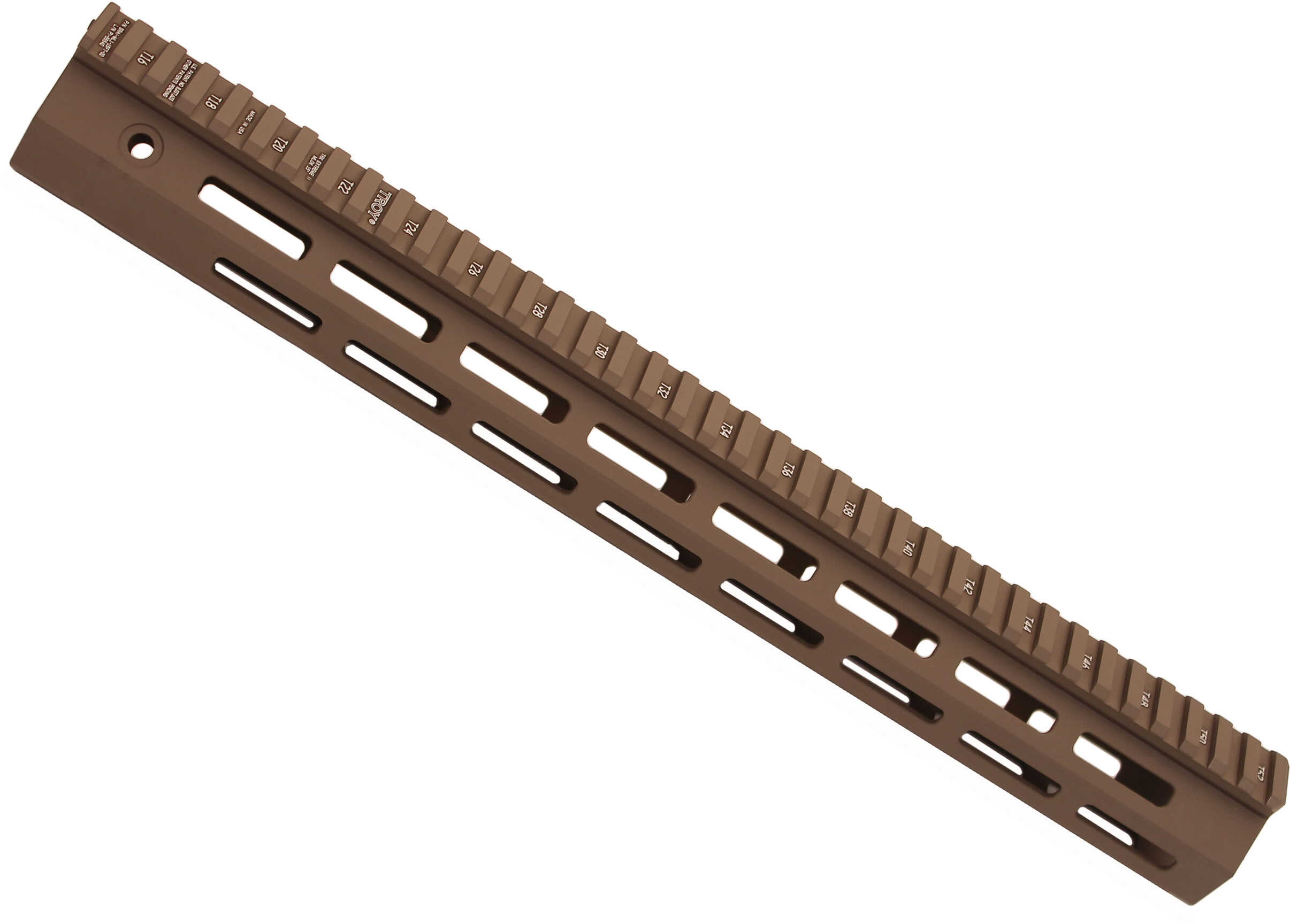 Troy BattleRail Rail Fits AR 5.56 15" M-Lok Aluminum Flat Dark Earth Finish SRAI-Ml1-15FT-00