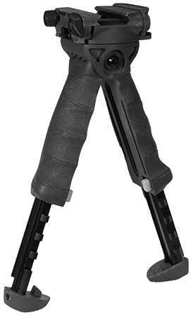 Mako Group Tactical Pivoting Quick Release Vertical Foregrip W/ Adjustable Bipod- Black