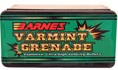 Barnes VARMINT GRENADE .224/22Cal 250 Count 50Gr Flat Bottom Hollow Point California Certified Nonlead 30201