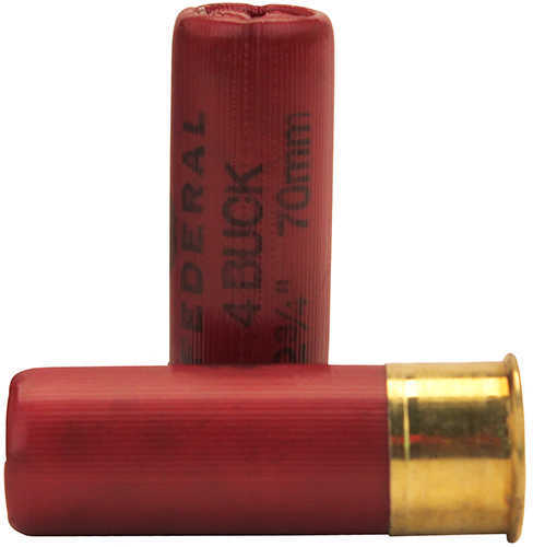 Federal Power-Shok Load 12 Gauge 2.75 in. 27 Pellets 4 Buck Shot 5 rd. Model: F127 4B