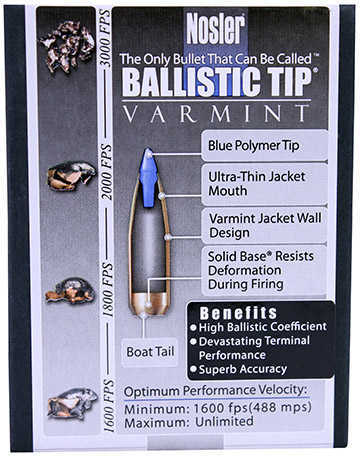 Nosler 25 Caliber 85 Grains Ballistic Tip