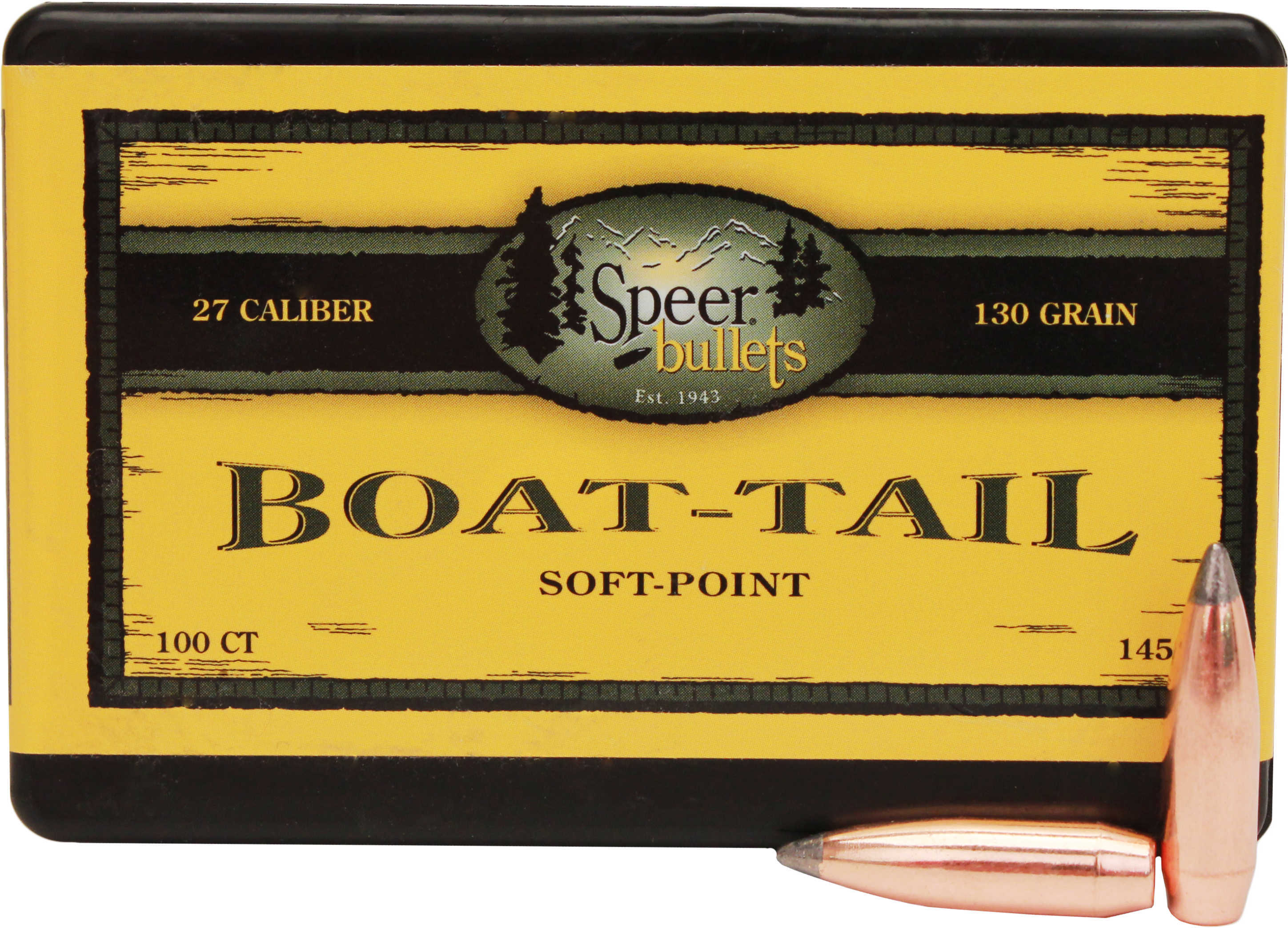 Speer 270 Caliber .277 Diameter 130 Grain Spitzer Soft Point Boat Tail 100 Count