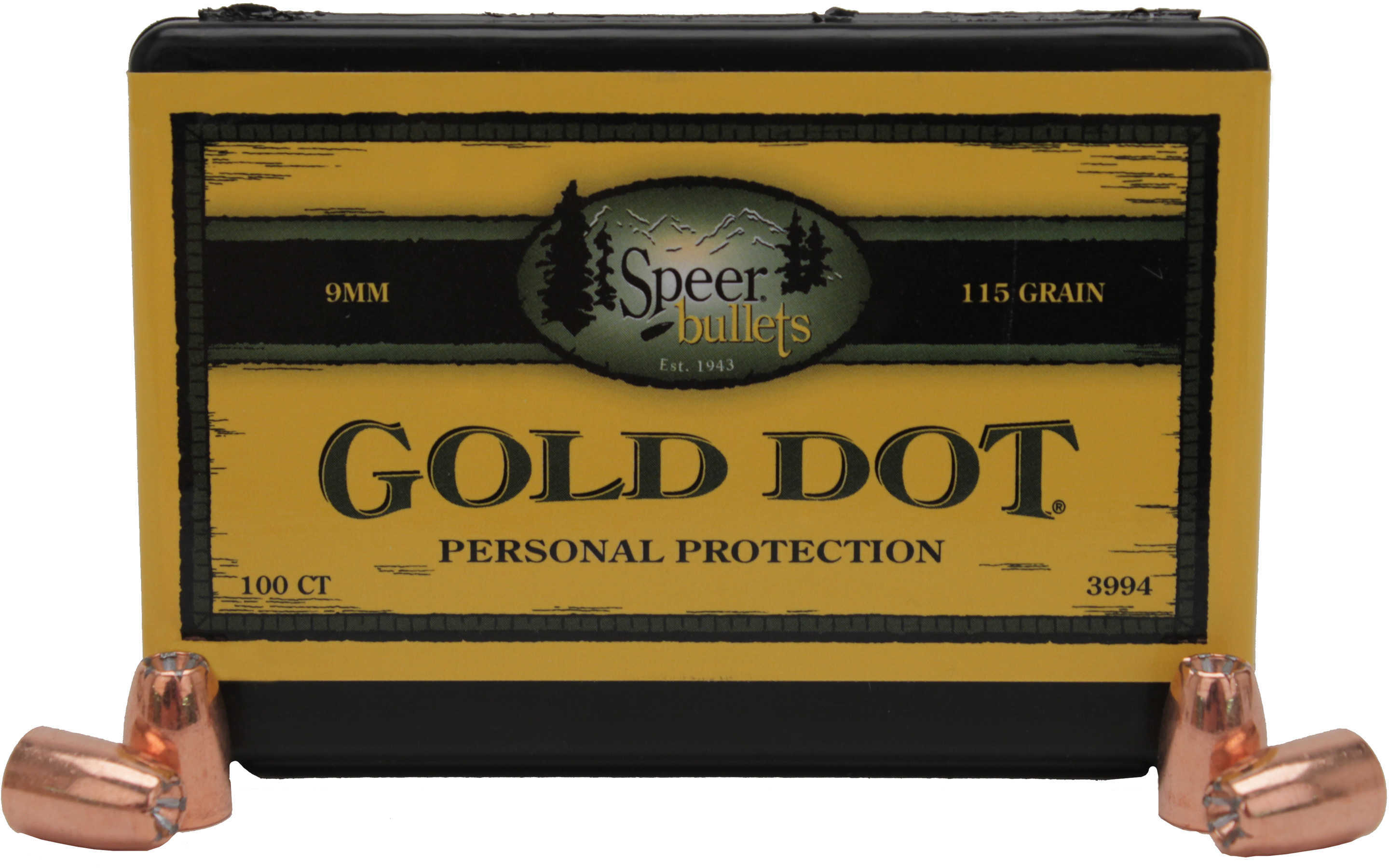 Speer Ammunition Gold Dot .355 Diameter 9MM 115 Grain Hollow Point 100 Count 3994