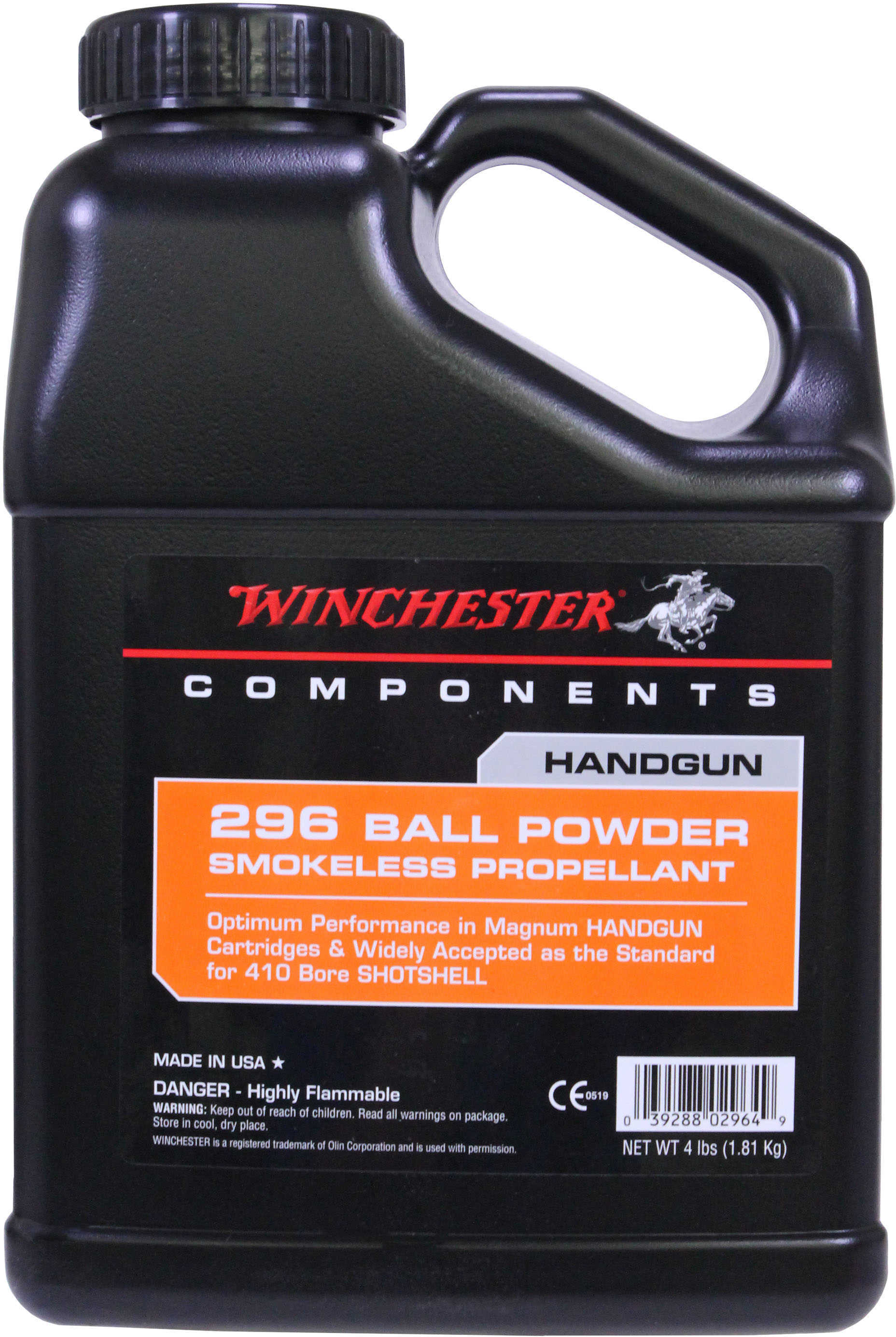 Winchester Powder 296 Smokeless 4 Lb