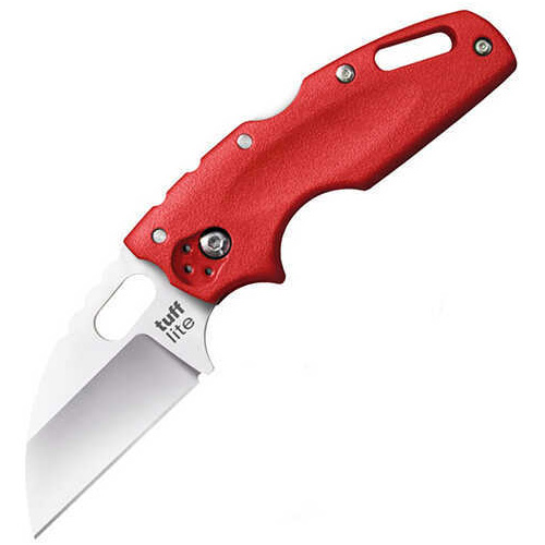 Cold Steel Cs-20LTR Mini Tuff Lite 2" Folding Plain 4034 Stainless Blade Griv-Ex Red Handle