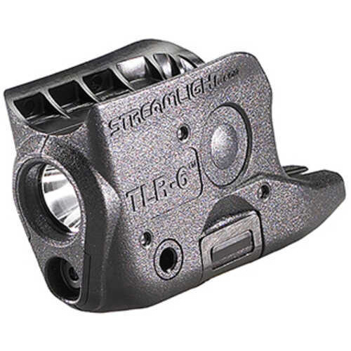 Streamlight 69280 TLR-6 Weapon Light fits Glock 42/43 White LED 100 Lumens 1/3N Lithium Battery Black Polymer No Laser