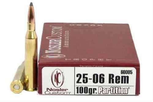 25-06 Rem 100 Grain Soft Point 20 Rounds Nosler Ammunition Remington