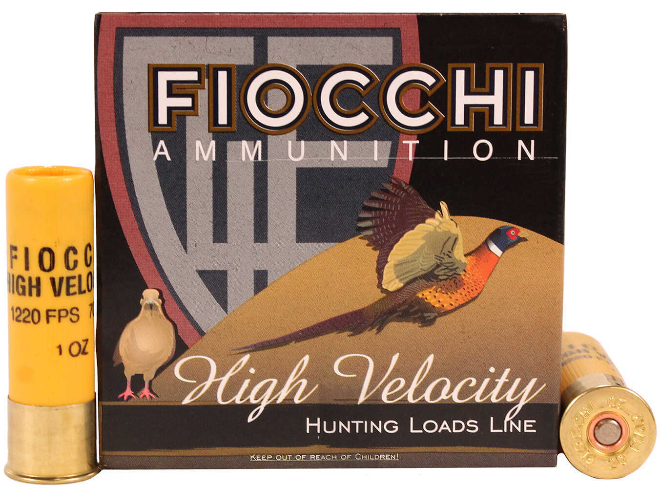 20 Gauge 2-3/4" Lead #8  1 oz 25 Rounds Fiocchi Shotgun Ammunition