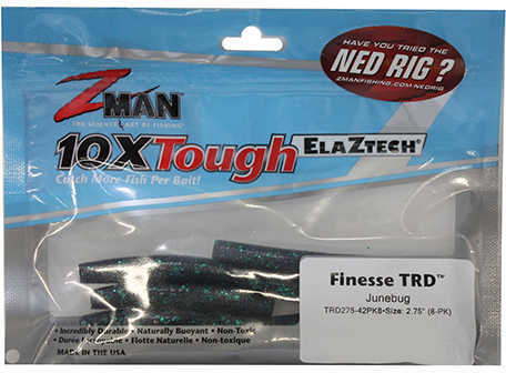 Z-Man Finesse TRD 2.75-Inch Bait, Junebug, 8 Per Bag Md: TRD275-42PK8