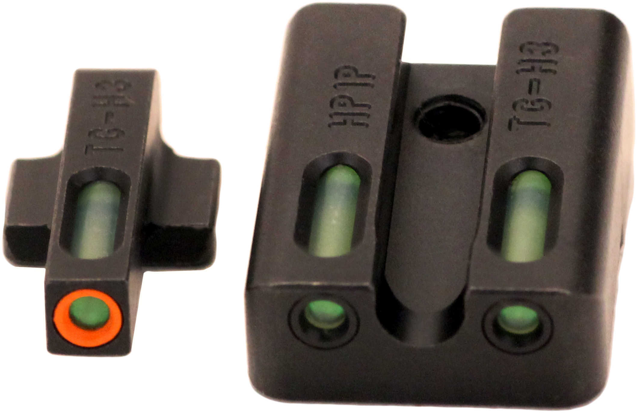 Truglo TG13HP1PC TFX HK VP 9&40P30P30SKP30L45 Tactical U-Notch Green Tritium/Fiber Optic w/Orange Outline Blac