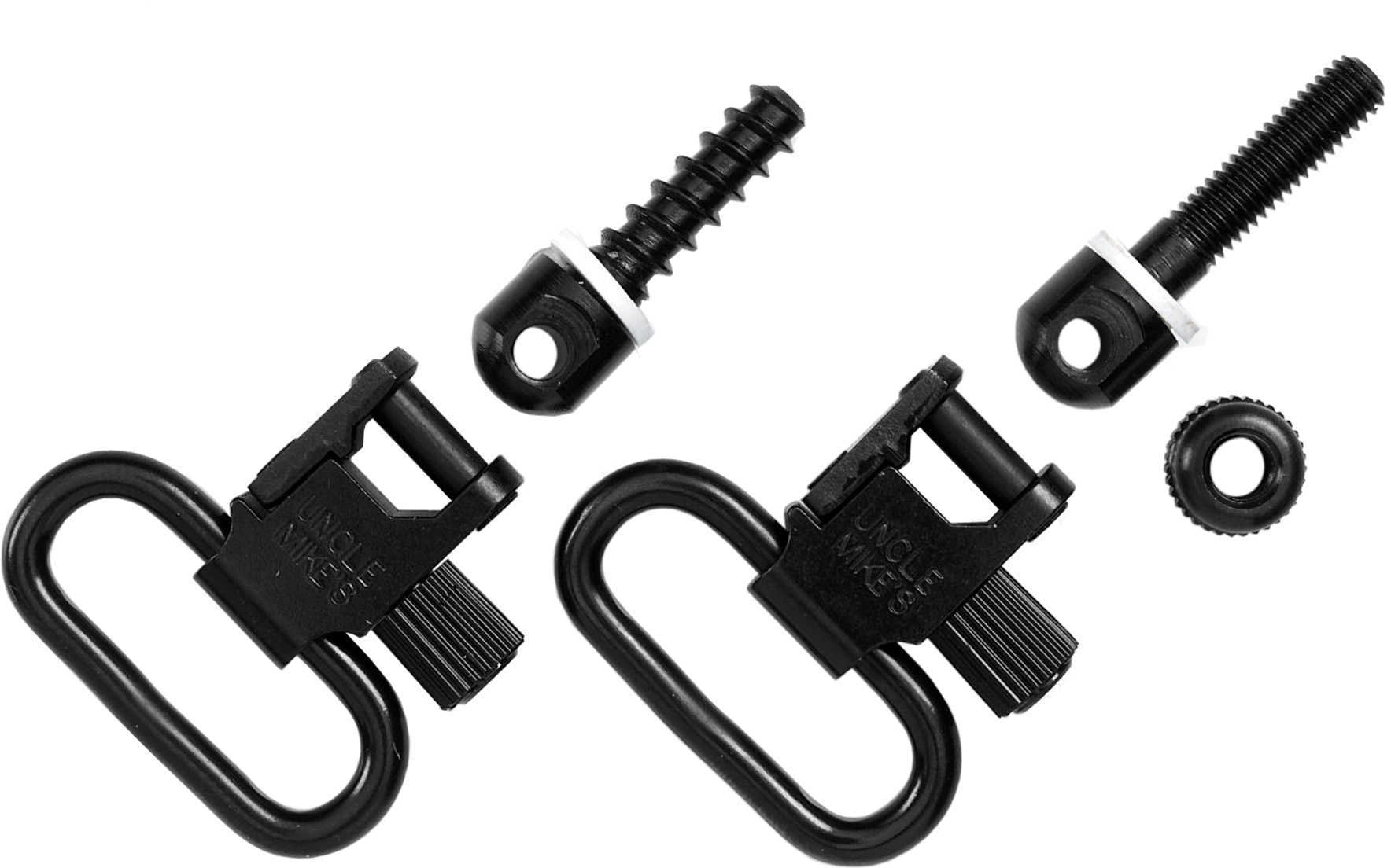 Uncle Mikes QD Machine Screw Type Rifle Swivel - 1-1/4" Black